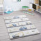 Paco Home Spielmatte Teppich Kinderzimmer Kinderteppich Junge Mädchen Spielteppich rutschfest Modern Berge Wolken Creme Blau Grau, Grösse:120x160 cm
