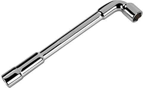 Leliafleury L Shaped Angled Socket Spanner 16 mm, Hex Tubular Socket Wrench, Chromium Vanadium Steel Double Ended Wrenches for General Repairing, Pipeline, Bicycle Car Maintance