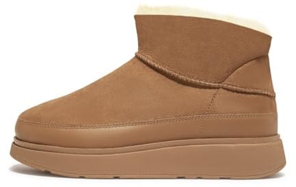 Fitflop Damen GEN-FF Ultra-MINI Double-Faced Shearling Boots Stiefelette, Desert Tan, 42 EU