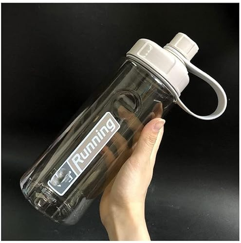 Trinkflasche Wasserflasche Große Tragbare Wasserflasche Mit Volumenskala, Transparente Trinkflaschen for Den Innen- Und Außenbereich Sportflasche (Blue : L, Size : 1200ml)