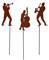 UNUS Gartenstecker Rost Band im 3er Set