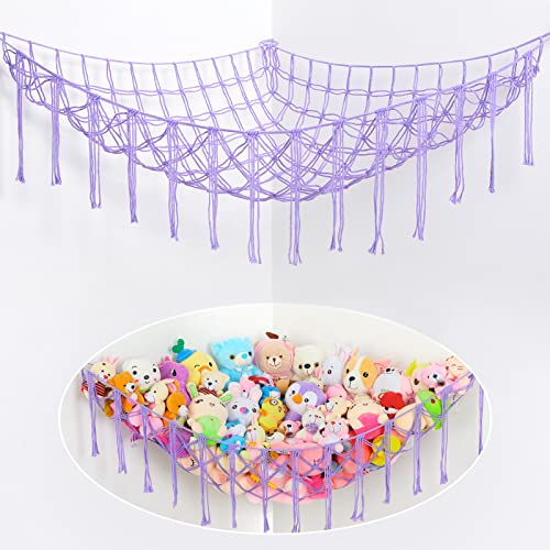 Unicorn Castle Spielzeug Aufbewahrungs Kuscheltier Stofftier Hängematte Kinderzimmer Aufbewahrung Netz Hängend Spielzeug Organizer