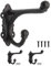 Fuxxer® Rustikale Eisen-Haken, Vintage Garderobenhaken, Wandhaken, 2er Set, Schwarz, 13x10 cm