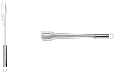 WMF BBQ Grillzange lang 44 cm, Cromargan Edelstahl, Feststellmechanismus, platzsparend & Profi Plus Fleischgabel 32 cm, Cromargan Edelstahl teilmattiert, spülmaschinengeeignet