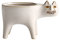 WAGLOS Lustiger Blumentopf Katzenschwanz Mimetischer Blumentopf Geeignet Für Sukkulenten Kaktus Hässliche Katze Gartengeräte Keramik Vase Mit Einem Schal Dekorieren, Weiß