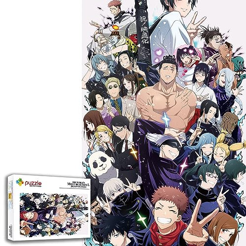 WSRXDMSN Anime Jigsaw Puzzles for Adults 1000 Pieces Wooden Collage Puzzle Art Teens 29.5x20 in …