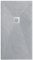 BALNEO Receveur de Douche avec Couvercle en Acier Inoxydable, Receveur de Douche, Composite en Résine Synthétique, avec Seuil Bas, Découpable Sur Mesure, Bac en Pierre F Gris Clair 90x120x2,5cm