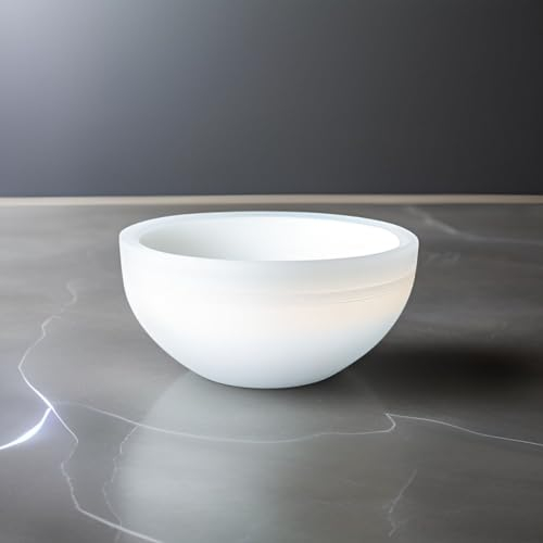 Selenite Crystal Round Bowl 6cm, 8cm, 10cm, 14cm Natural Selenite Crystal Bowl Perfect for Home Decoration (6 cm)