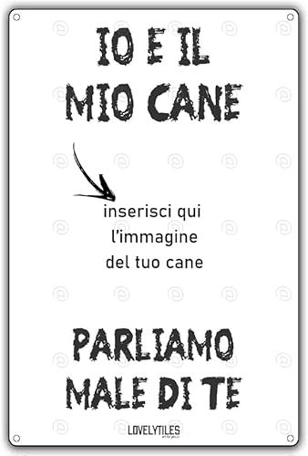Cartel de perro personalizado (hablemos mal)