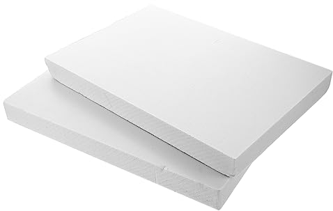 NUOBESTY 2st Mikro-landschaftssand-tischdekoration Aus Schaumstoffplatte Bastelschaum Block Schaumstoff-bastelplatten Rechteckige Schaumstoffblöcke Schaumstoff-dämmplatte Base Bahn Weiß