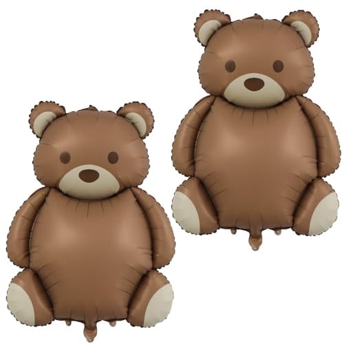 CHANGZHONG Bär Geburtstag Luftballons Braunbär Folienballon Tierballon Valentinstag Hochzeit Deko Verlobung Party
