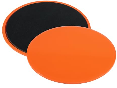 ZILLEEN Übungsschieber für Workout, Orange, Fitnessscheiben für Pilates, Damen und Herren, 2 Stück, HXP05