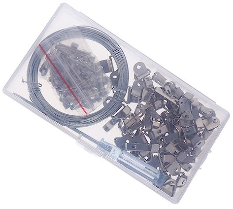 VILLFUL Bilderaufhängeset 182 Stück Mit Draht Haken Und Nägeln Aus Robustem Metall Für Wandmontage Von Rahmen Spiegeln Und Dekoration Universell Für Zuhause Und Büro