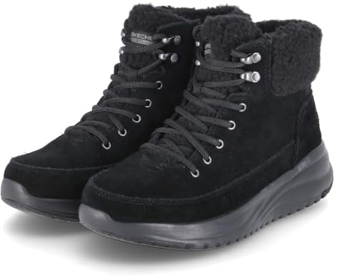 Skechers 144770 BBK Damen Winterboots Rauleder in schwarz - Gr. 37