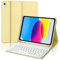SENGBIRCH Keyboard case for iPad 11th Generation(11, 2025) - UK layout Detachable Wireless Bluetooth Keyboard, Flip Stand Case with Pencil Holder for iPad 10th Generation 10.9 2022, Yellow