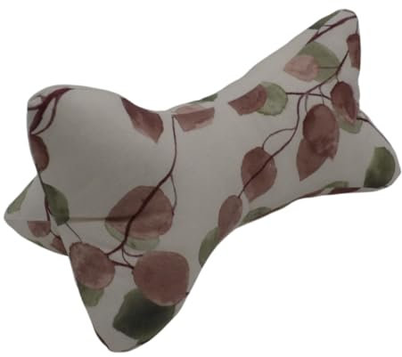 Manufaktur Martinshof Leseknochen Herbst, Nackenkissen, Nackenknochen, Nackenrolle,Lesekissen, Leseknochen, Buchstütze, Relaxkissen, Kissen, Nackenstütze, ergonomisch, Baumwolle, Gräser, Blätter