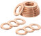Qrity 20 Piezas Arandelas Planas de Cobre, M8 Arandelas, 8mm ID 14mm OD Arandelas de Anillo de Sellado, Arandela Plana para Tornillos, Pernos