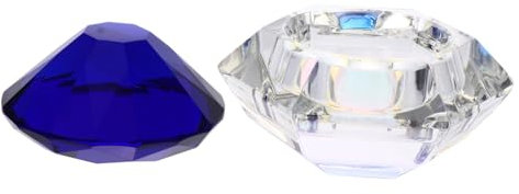 VICASKY Nail Polish Glass Jar Lid Crystal Cup Lid Quality Material Jar for Lotion Powder Jewelry Storage Multi-purpose Travel Container