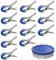 Golgner 12 Pcs Klammern Metall für Oberirdische Pools, Klammern Metall für Poolabdeckung, Poolabdeckungs Klemmzwingen mit Starker Spannkraft, Federzwingen mit Schutzfolie für Leimen Pool Fotografie