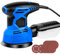Machine de polissage et de brunissage, Ponceuse électrique orbitale aléatoire 300W avec 21 pièces 125mm papiers abrasifs forte polisseuse de dépoussiérage Pour granit, carrelage, sols en ciment