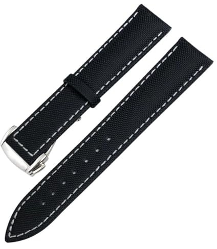 TWRQA Uhrenarmband für Omega Planet Ocean Seamaster 300 Speedmaster, Stoff, Leder, Segeltuch, 21 mm, 22 mm, 19 mm / 20 mm, hochdichtes Nylon-Uhrenarmband, 22 mm, Achat