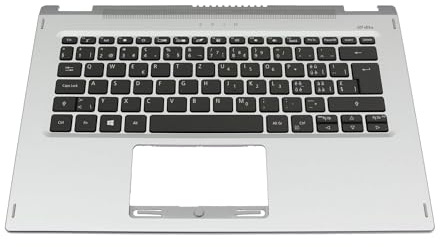 acer 6B.HQ7N1.029 originale tastiera incl. custodia CH (Svizzera) nero/argento con retroilluminazione per Spin 3 (SP314-54N)