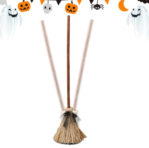 Escobas Altura 95 Cm Sonido Espeluznante Props Decoración Halloween | Escoba flotante con movimiento y luz, sensor de movimiento para Porche Casa Emda Exhibición Jardín Entrada Pasillo Patio