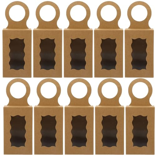 FELTECHELECTR 25pcs Wine Bottle Hanger Box Red Wine Decor Storage Case Paper Box Handle for Storage