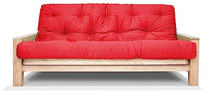Sofabett Bifold, Futon rot, 207x100x30 cm