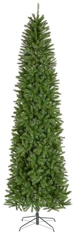 National Tree Company Künstlicher Weihnachtsbaum, 300 cm, unbeleuchtet, Kingswood-Tanne, schlank, 1.715 Zweigspitzen, inklusive Ständer, grün
