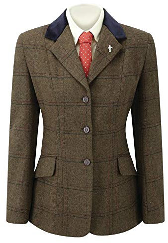Caldene Damen Competition Jacket Silverdale Tweed Brown Wettkampfkleidung, braun, Girls 28