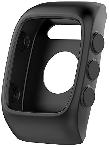für Polar M400 M430 Watch Hülle Displayschutz Ersatzband Schutzhülle, Weich Silikon [schmutzabweisend] [wasserdicht] Stoßfest und bruchsicher Schutzhülle (Schwarz)