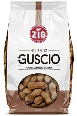 Zig Erdnüsse in extra gerösteter Schale 800 g (2 Beutel à 400 g)