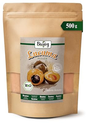 Biojoy BIO Lucuma Pulver, Lukuma fein germahlen, 500 g | Lucuma Powder aus Peru, unbehandelt, Pouteria lucuma L.