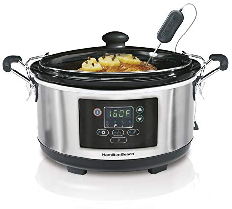 Hamilton Beach 33956-CE Slow Cooker, 240 W, 4.5 Litri, Inossidabile, Acciaio Inox