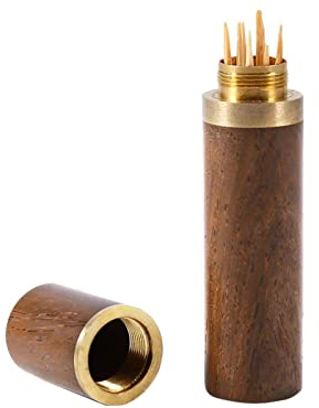 Porta-Palillos de Dientes, Mini Dispensador de Palillos de Dientes Dispensador Portátil y Ligero Porta-Palillos de Dientes Porta-Palillos de Dientes Dispensador de Palillos de Dientes de Madera