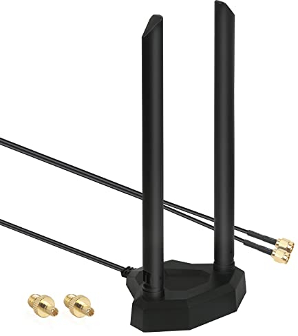 Nelawya 4G LTE Antenne 8dBi SMA/TS9 Adapter Omnidirektionale Netzwerkantenne mit 2M RG174 Kabel Magnetfuß für kabellosen mobilen industriellen Router Netgear Huawei ZTE TP-Link Cellular Gateway Modem