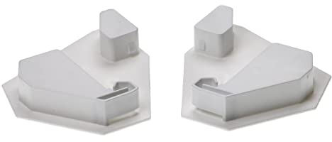 vhbw 2x Glass Shelf Support compatible with Bosch 9001039342 (GO01A109BSJ) Refrigerator - Glass Plate Bracket (Right & Left), Plastic White