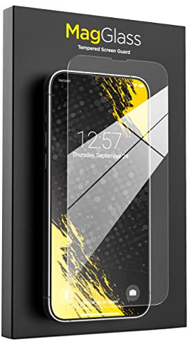 magglass [2 Pack with Applicator for iPhone 14 PRO MAX Screen Protector Scratchproof Tempered Glass (Full-coverage, Case Compatible)