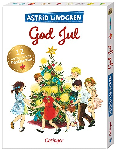 Astrid Lindgren. God Jul. 12 wunderschöne Weihnachtskarten zum Verschicken: Stimmungsvolle Postkarten mit wunderschönen Illustrationen aus den Kinderbuch-Klassikern von Astrid Lindgren