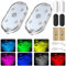 2 Stück Auto Led Innenbeleuchtung,Auto Innenraumbeleuchtung,Auto Wiederaufladbaren Mobilen USB Touch Auto Zubehör,Mehrfarbige Led Atmosphäre Licht,Led Lampen fürs Auto