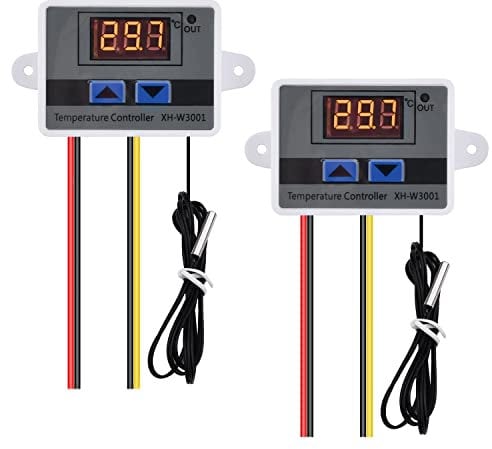 SAHROO 2Pcs XH-W3001 RéGulateur de TempéRature NuméRique avec Capteur AC110V-220V Thermostat Commutateur de TempéRature Chauffage Refroidissement