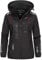 Geographical Norway Reine Lady - Veste Manteau Softshell Femme Capuche Impermeable - Blouson Coupe Vent Resistant - Doudoune Polaire Randonnee Ski Automne Hiver Printemps (Noir Noir XL)