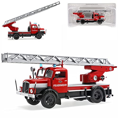 Ixo IFA S4000 Drehleiter DL25 Feuerwehr DDR 1958-1967 1/43 Modell Auto mit individiuellem Wunschkennzeichen