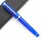 JINHAO 82 Celluloid Fountain Pen Acrylic Ink Pen with Ink Converter (Fine Nib, Silvery Clip-Transparent Royal Blue)