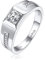 MomentWish Verlobungsring Herren, Geschenk Ehemann Valentinstag, 0,5 Karat Moissainte Herren Ring 925 Silber Männer Hochzeitsring Jahrestag Geschenk für ihn Mann-Größe 67