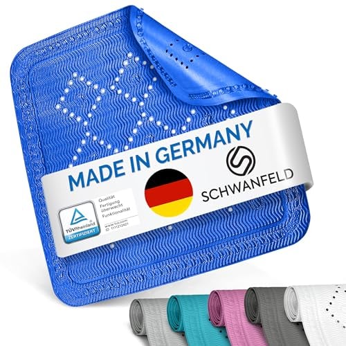 Schwanfeld® [55 x 55cm] Duschmatte rutschfest [EXTRA SICHER] - inkl. extra starken Saugnäpfen - Duschmatte BPA frei - Antirutschmatte dusche (Made in Germany) - sichere Duscheinlage rutschfest