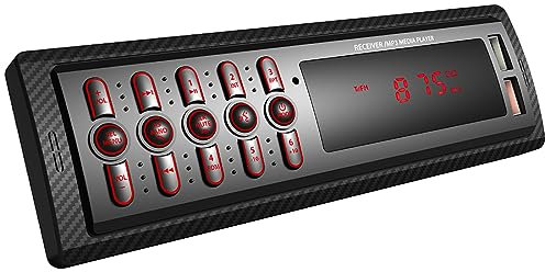 VIGORFLYRUN Autoradio Vivavoce Bluetooth, autoradio 1 DIN con Doppia Porta USB e Lettore MP3 per Auto, Radio FM 4x45W, Supporto Assistente vocale