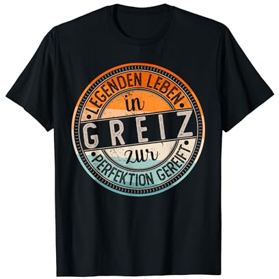 Greiz Retro Farben | Legenden Leben in Greiz T-Shirt