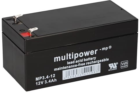 Akku Kompatibel Lifter Hebelifter 12V 3,4 Ah AGM Blei Vlies Accu - 12V - 3.4 Ah - AGM - Blei Vlies Akku - Lifter - Hebelifter - Industriell